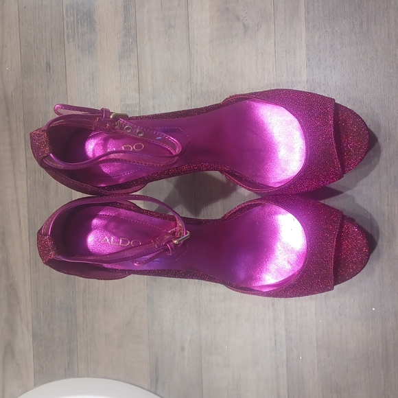 NWOT ALDO Hobo Rhinestone Pumps Plate Form Wedding Women Shoes - Picture 3 of 10